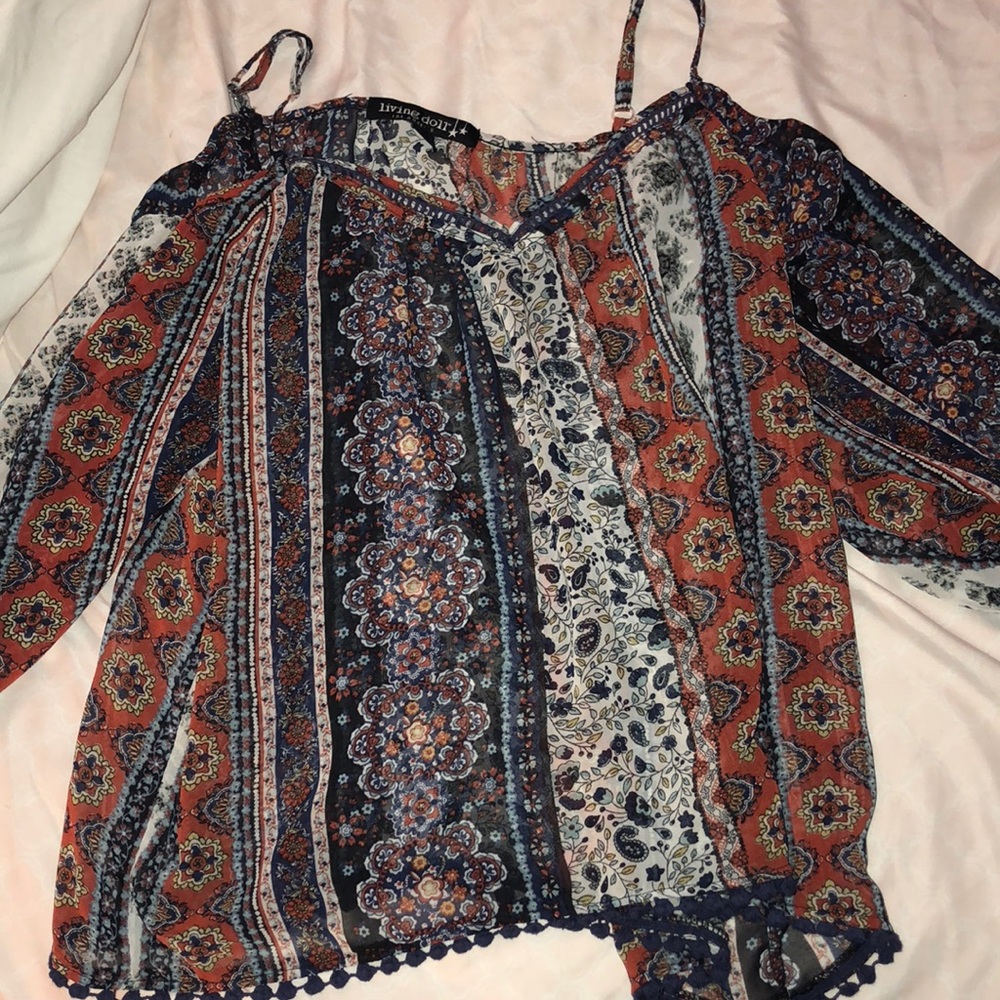 Nordstrom off the shoulder blouse with straps